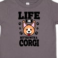 thumbnail image 4 of Inktastic Life is Better with a Corgi Boys or Girls Toddler T-Shirt, 4 of 5
