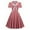 Red, variant on IROINNID A-Line Dress For Women Short Sleeve Round Neckline Summer Retro Casual Pullover Sexy Long Dress Strapless Plaid Dress