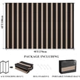 thumbnail image 4 of Enyhom Waterproof Outdoor Rug 6'x9', Reversible Striped Patio Rug, Plastic Straw Outdoor RV Carpet for Outsides, Patio, Camping, Balcony, RV and Deck, Black/Beige, 4 of 6