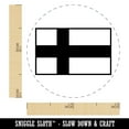 thumbnail image 2 of Finland Flag Self-Inking Rubber Stamp Ink Stamper - Blue Ink - Mini 1/2 Inch, 2 of 7
