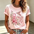 thumbnail image 2 of IMENGL Short Sleeve Top for Womens Basic Breast Cancer Ribbon Breast Cancer Support Cancer Awareness Tee Casual Loose Women's Short Sleeve T Shirt,M-XXXXXL, 2 of 6