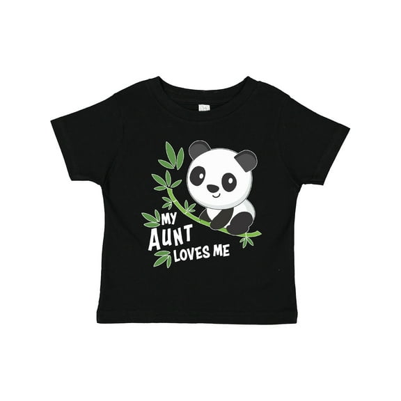 Inktastic My Aunt Loves Me- Cute Panda Boys or Girls Toddler T-Shirt