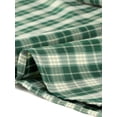 thumbnail image 5 of Vestido a cuadros retro con cinturón y manga casquillo frontal con botones para mujer Verde M, 5 of 5
