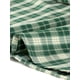 thumbnail image 5 of Vestido a cuadros retro con cinturón y manga casquillo frontal con botones para mujer Verde M, 5 of 5