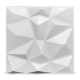 thumbnail image 5 of Texturas 3D Paneles de pared 3D Diseño de diamante blanco Paquete de 12 azulejos para decoración de paredes interiores, (PVC), 5 of 5