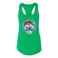 thumbnail image 2 of Red Fish Sciaenops Ocellatus Ladies Racerback Tank Top, Kelly, Small, 2 of 3
