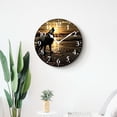 thumbnail image 4 of 10 Inch Wall Clock Battery Operated Silent Clock Decorative for Office, Kitchen, Outdoor, Living RoomHowling Lonely Wolf Cute Pattern, 4 of 4