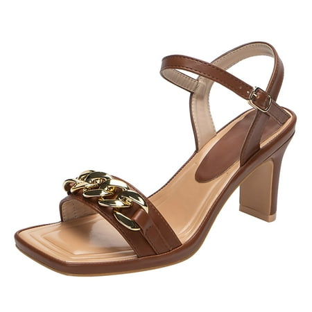 

Larisalt Platform Sandals Women Womens Flat Sandals Summer Bohemian Beach Flats Elastic Ankle Strap Comfortable T-Strap Thong Flip Flops Brown