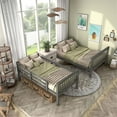 thumbnail image 6 of Furniture of America Tales Wood Twin over Full Bunk Bed with Ladder in Gray, 6 of 8