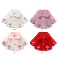 thumbnail image 5 of GYRATEDREAM Infant Toddler Girls Cozy Faux Fur Bolero Shrug Shawl Accessories Princess Cape Baby Warm Thicken Sweet Dress Coat for 0 Month-4 Years, 5 of 5