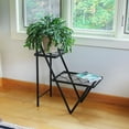 thumbnail image 5 of Achla Designs Modern Indoor Outdoor Zig Zag Duet Plant Stand, 30.5 Inch Tall, Black Powder Coat Finish, 5 of 5