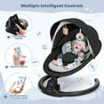 thumbnail image 5 of Baby Swing for Infant, Caveen Electric Bluetooth Music Bouncer Rocker with 5 Sway Modes, 3 Timing, Removable Cushion, Black, 5 of 8