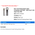 thumbnail image 2 of Rear Left Parking Brake Cable - Compatible with 2008 - 2009 Ford F-350 Super Duty 4WD, 2 of 2