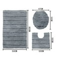 thumbnail image 2 of LELINTA 3 Piece Bathroom Rug Set with Toilet Lid Cover and Rug Set Combo, Extra Thick Super Soft Shaggy Bath Rug Set 3 Piece and U-Shaped Toilet Floor Memory Foam Rug, 2 of 4