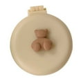 thumbnail image 3 of Cepillo de pelo redondo plegable ANGGREK con Espejo de Viaje Color Amarillo Crema, 3 of 8