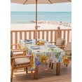 thumbnail image 2 of Outdoor Tablecloth with Umbrella Hole for Patio/Picnic/Party/Camping, Watercolor Flowers Waterproof Table Cloth Rectangle Table Cover Washable, Spring Sunflowers Daisy Butterflies Beige (54"x 80"), 2 of 8