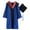 red, variant on 1 Set Graduation Uniform Super Soft Wear Resistant Polyester Bachelor Hat Graduation Cloak Photography Props Set for College