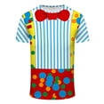 thumbnail image 4 of IWRICH Men's Clown T-Shirts Graphic Short Sleeve Carnival Circus Tops Crew Neck Holiday Funny Tees Blue XL, 4 of 5