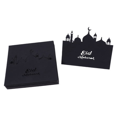 Fancyleo 50Pcs Personalized Eid Mubarak Card Foil Print Gifts For Eid Ramadan