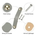 thumbnail image 3 of Uxcell 6 Paquetes Tiradores de Cajón de Cuero con Tornillos, Gris/Dorado (Espaciado de Agujeros: 96 mm), 3 of 5
