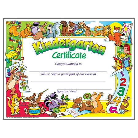 UPC 078628003437 product image for Trend Enterprises Kindergarten Cut Out Certificate (Set of 30) | upcitemdb.com