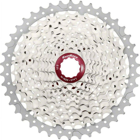SunRace MX8 Cassette Silver- Range: 11-42 Drivetrain Speeds: 11