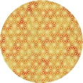 thumbnail image 1 of Ahgly Company Machine Washable Indoor Round Transitional Neon Orange Area Rugs, 3' Round, 1 of 7