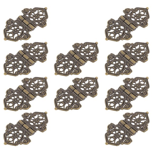 SKISUNO 10Jgo Bisagras Decorativas De Zinc Para Puertas Y Cajas Con Estilo Retro Y Acabado