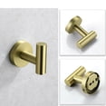 thumbnail image 5 of AITINKAN Bathroom Robe Hook Round Towel Hook in 304 Stainless Steel Brush Gold-4 pack Stainless Steel Finish, Nickel Finish, 5 of 5