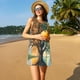 thumbnail image 3 of Easygdp Seasonal Tree Reflection para Vestido Transpirable de Mujer, Vestido Suelto de Manga Corta con Pliegues y Bolsillos para el Verano, 3 of 7