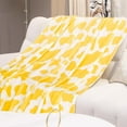 thumbnail image 2 of Cozy Twin Blanket Lemon Bright Light Yellow Bed Blanket Twin Size Warm Fuzzy Plush Fleece Blanket Yellow Decorative Blanket for Bedroom Livingroom, 2 of 6