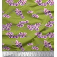 thumbnail image 1 of Soimoi Polyester Crepe Fabric Orchid Floral Print Fabric by Yard 42 Inch Wide, 1 of 3