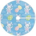 thumbnail image 1 of FMSHPON Easter Tree Skirt Colorful Eggs Bunny Xmas Christmas Tree Skirt Stand Mat for Holiday Party Decoration Indoor Outdoor 36 inches, 1 of 6