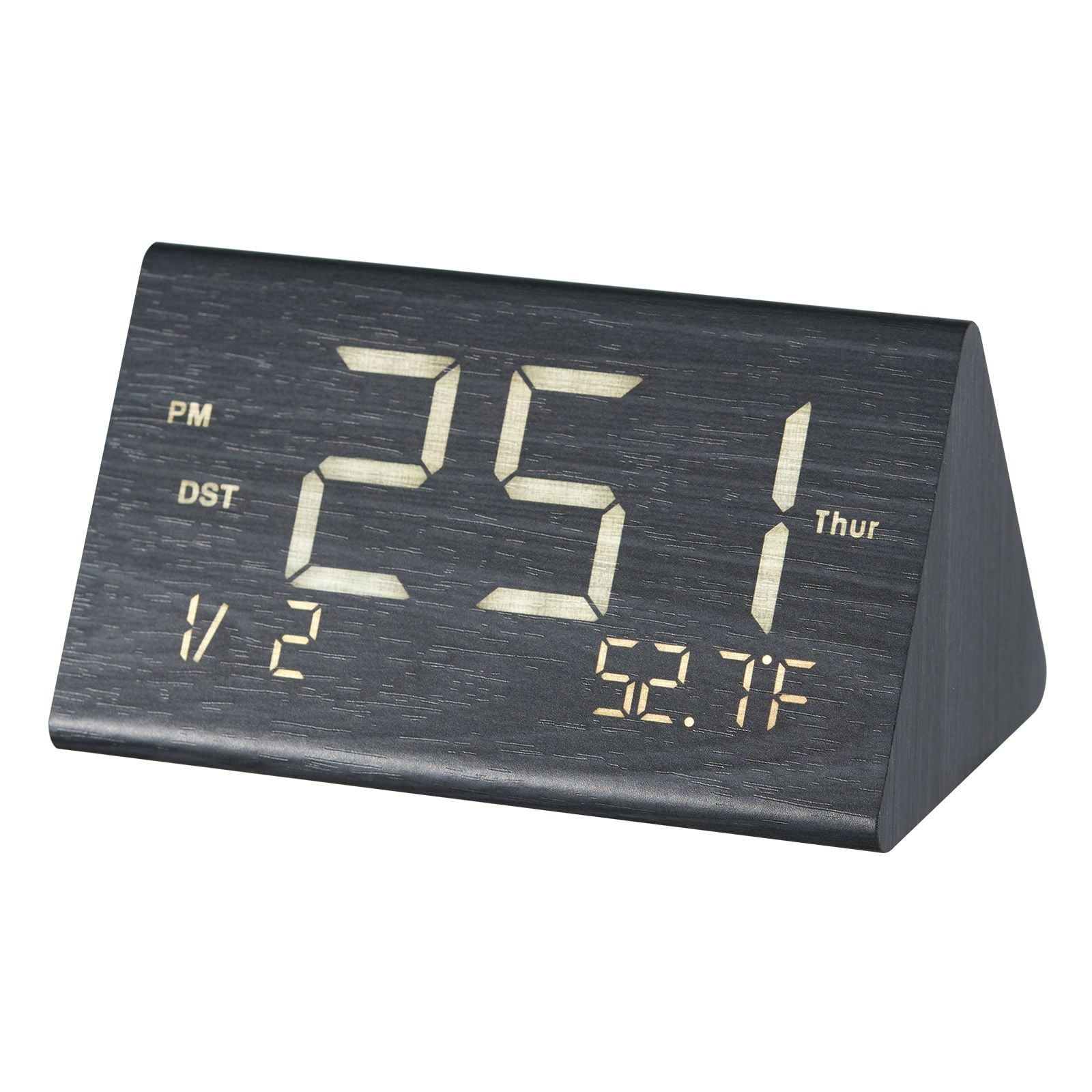 Dual Alarm Digital Clock with Adjustable Volume, 3 Volume Levels 9 Minute Snooze, Battery Operated