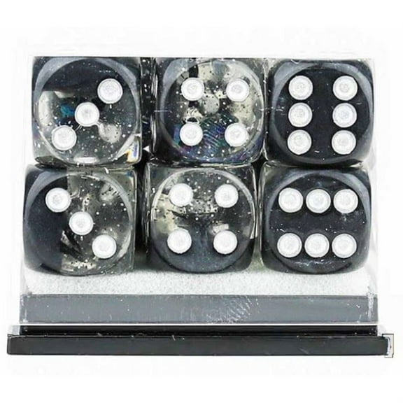 Sirius Dice 12mm d6 Clubs w/Silver (18)