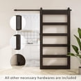 thumbnail image 3 of JUBEST 42"x84" Tempered Frosted Glass Barn Door with Installation Hardware Kit and Handle, Wood Sliding Barn Door, 3 of 9