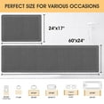 thumbnail image 6 of HAKUNA Waffle Bath Mat Set 2 Piece Grey,Woven Modern Bath Rug Mats, Absorbent Non Slip Bath Floor Mat, Soft Washable Boho Bath Rugs with Tassels for Bathroom, Bedroom, Kitchen,Tub, 6 of 8