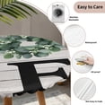 thumbnail image 3 of Eucalyptus Leaves Round Tablecloth for 36-44 Inch Tables,Fitted Table Cover with Elastic Edge,Rustic Botanical Plants Text Wood Grain Waterproof Outdoor Table Cloth Protector for Patio Garden Dinner, 3 of 9