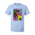 thumbnail image 2 of Wild Bobby, Colorful Rainbow Unicorn Animal Lover Men's Graphic T-Shirt, Light Blue, Large, 2 of 3