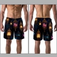 thumbnail image 3 of luoweisi Men's Beach Shorts Quick Dry Swim Trunks with Mesh Lining Retro Lantern L, 3 of 5