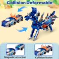 thumbnail image 5 of Lomyolo 2-in-1 Collision Transforming Dinosaur Toys Magnetic Cars Convertible Robot Toys for Kids Dino Car Toddler Fun Christmas Birthday Gift for Age 3-12 Years Boys(Blue Dragon), 5 of 7