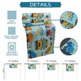 thumbnail image 6 of Blue Yellow Cartoon Truck Table Runner 72 Inches, Cute Engineering Vehicle Bed Runner Dresser Scarves Tabletop for Indoor Outdoor Parties/Ceremony/Banquet, 14" x 72", 6 of 9