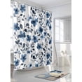 thumbnail image 3 of Shower Curtains Blue Flower Bath Curtain Abstract Watercolor Spring Waterproof Bathroom Shower Curtain Set with Hooks Decoration 72 x 84 Inches, 3 of 7