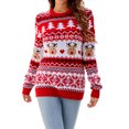 thumbnail image 3 of Suéter Suéter informal para mujer, jersey de Navidad con estampado Floral de alce de punto ligero, ropa de abrigo Cgtredaw Xl Multicolor para Mujer, 3 of 7