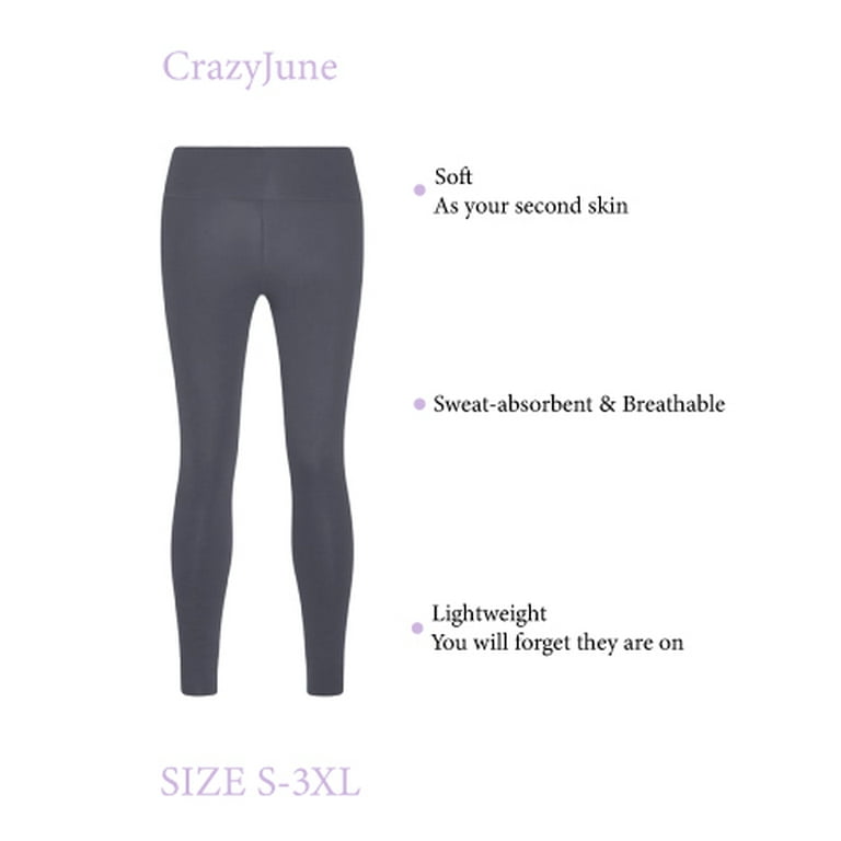 CrazyJune High Waist Yoga Pants, Silky Smooth Basic Workout