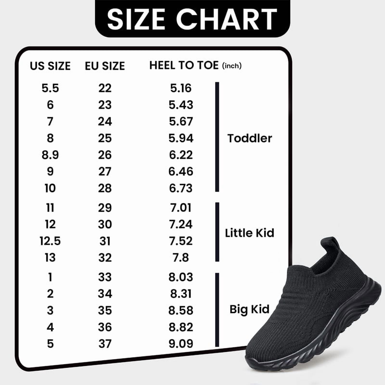 vibdiv Boys Girls Shoes Kids Sneakers Slip on Fitness Tennis Athletic Walking School Shoes All Black Little Kid Size 13