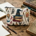 thumbnail image 4 of Goth Raven Makeup Bag For Women, Celestial Sun And Moon Phase Witchy Cosmetic Bag, Halloween Black Crow Floral Toiletry Bag, Witch Stuff, 4 of 9