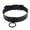 black, variant on Dark Gothic Leather Collar Neckchain O-Ring Necklace Sexy Collar Chain-black