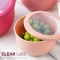 thumbnail image 6 of COOK WITH COLOR Meal Prep Containers Wide Mixing Bowls Food Storage Containers with Lids, Rose Deep 12 Pcs, 6 of 8