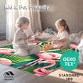 thumbnail image 4 of ODIKA 4'x6' Machine Washable Non-Slip Area Rug, Tropical Flamingo for Summer Vibes and Charm High Traffic Rug, Pink, 99166, 4 of 7